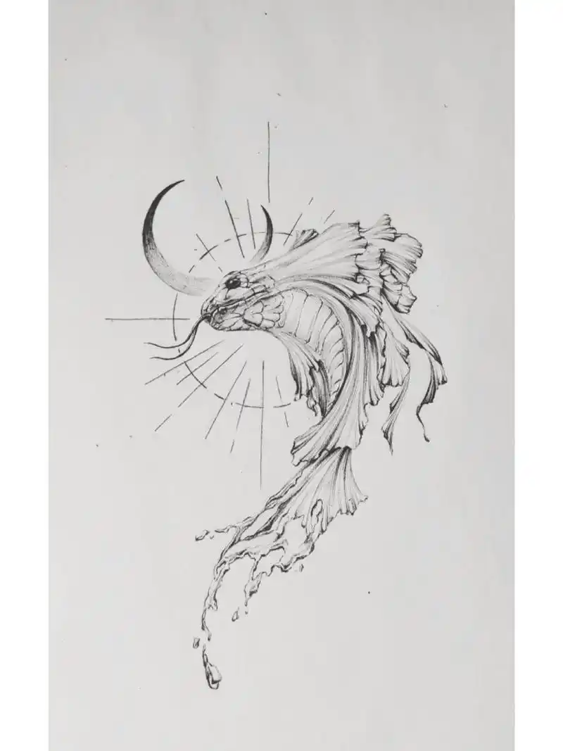 纹身手稿,蛇 发奋图强第二天