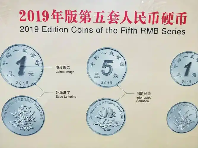 2019年版第五套人民币硬币.