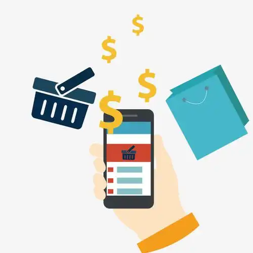 矢量手机购物元素