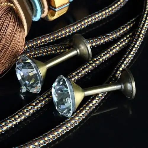 【阿花配件】复古窗帘绑带窗帘辅料壁钩精美钻石一字钩厂家批发