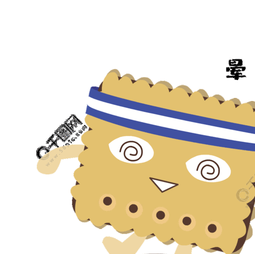 手绘卡通巧克力夹心饼干动态表情包