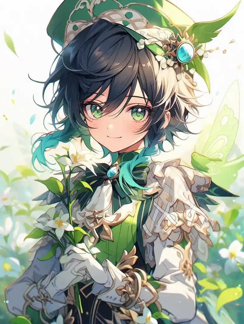 温迪|风神|巴巴托斯.#原神 #ai绘画 #高清图片 #原神 - 抖音