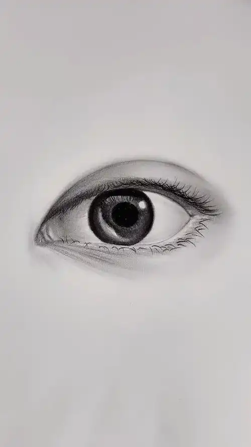 素描#今天给大家带来绘画眼睛的过程是不是超级简单