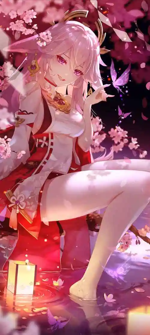 原神八重神子手机壁纸-动漫壁纸 - 壁纸家