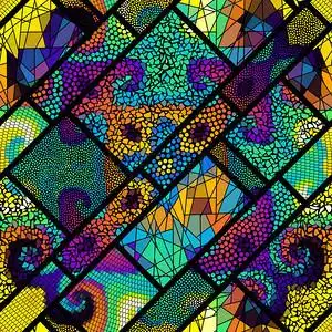 无缝的背景图案.马赛克艺术图案的矩形不同的瓷砖纹理.矢量图像.