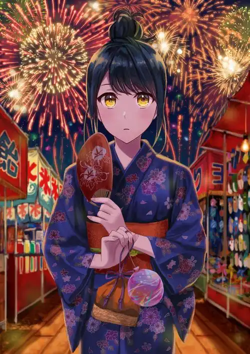 君色夏日祭插画图片壁纸