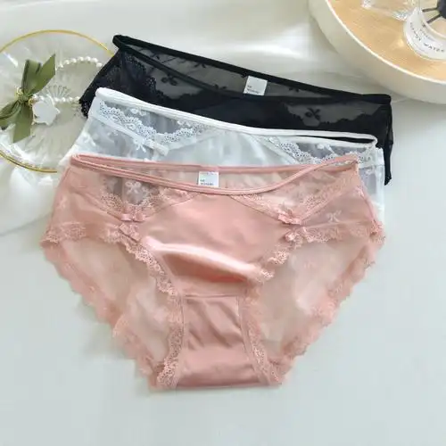 新款小怪兽女士蕾丝内裤原创设计