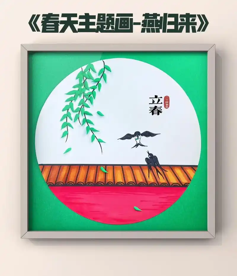 二十四节气主题画-立春,适合4-7岁宝贝.春天到,燕归来,小 - 抖音