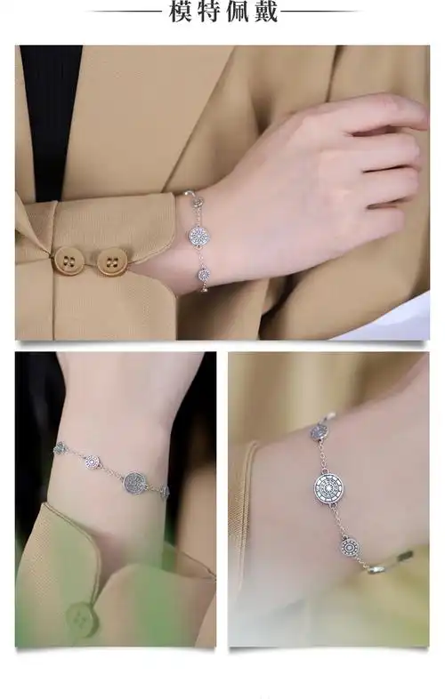 ruiyinniao/瑞银鸟纯手工做旧鼓韵系列纯银手链