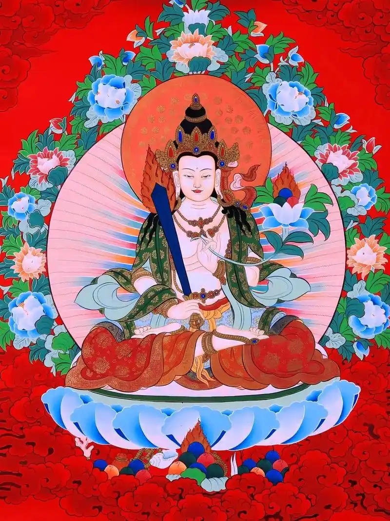 虚空藏菩萨手绘唐卡艺术