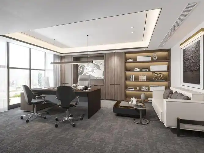 3d现代总经理办公室模型