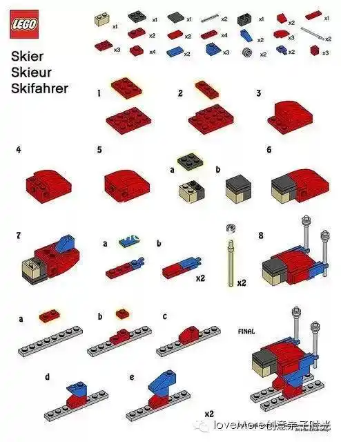 diy乐高说明书?让娃一看就懂的lego直观实用的拼搭图纸