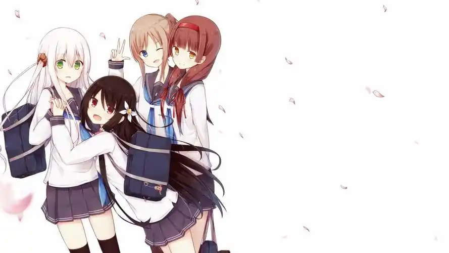 樱花动漫唯美二次元少女,高清壁纸图片,动漫人物-回车桌面