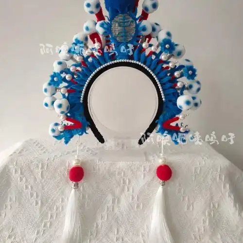 【武生赵子龙】非遗京剧中国风头饰戏曲扭扭棒手工diy发箍材料包