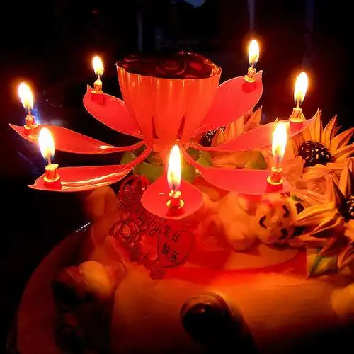 to send to music to blossom full year old of birthday candle