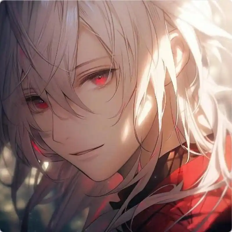 白发红瞳动漫头像男 浅浅的把相册里所有的白发红瞳都发了出来