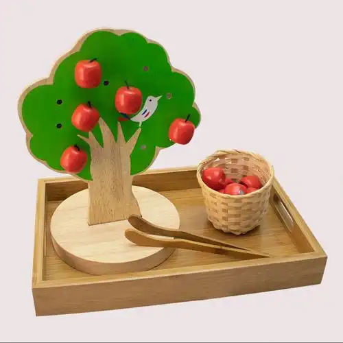 景秀姜山蒙氏教具儿童夹蜜蜂手眼协调蒙特梭利幼儿园日常生活早教玩具