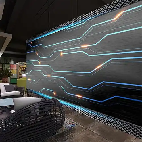 3d科技感电路板墙纸it电脑公司网吧背景墙装饰电竞馆网咖装修壁纸