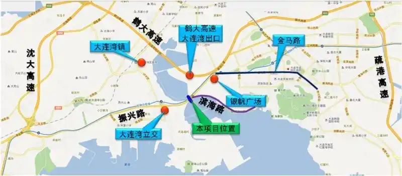 大连振兴路滨海路立交桥4月28日正式竣工通车