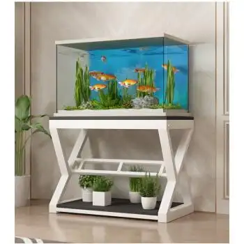 班奇盾鱼缸架钢木实木鱼缸底柜金属底架底座不锈钢草缸鱼缸架子铁艺