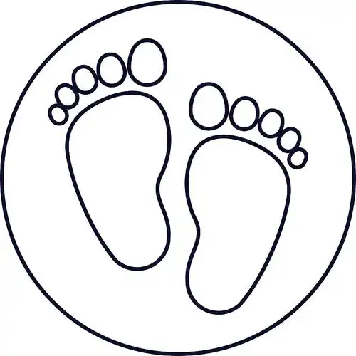 孤立的婴儿足印设计