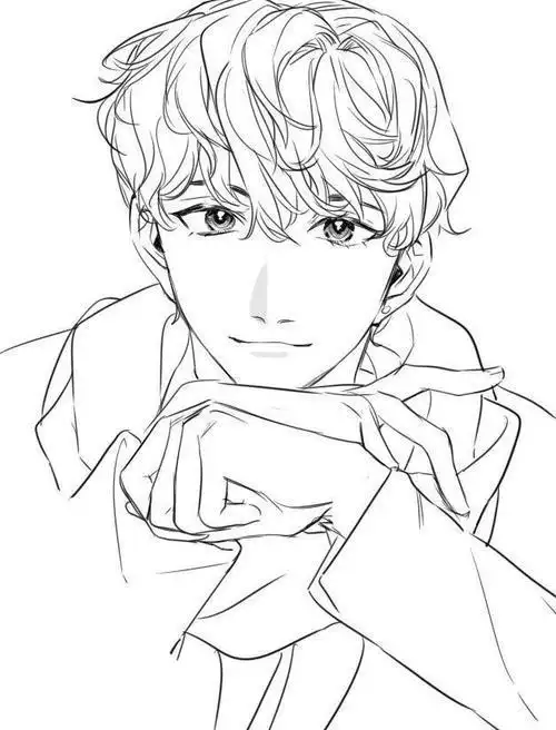 动漫人物简笔画公主帅气