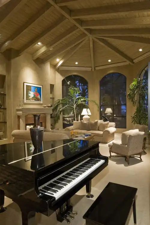 客厅的大钢琴,现代客厅的钢琴