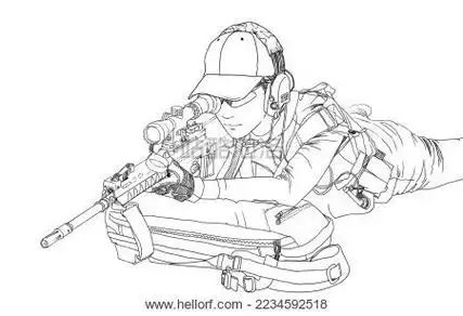 特警机器人简笔画