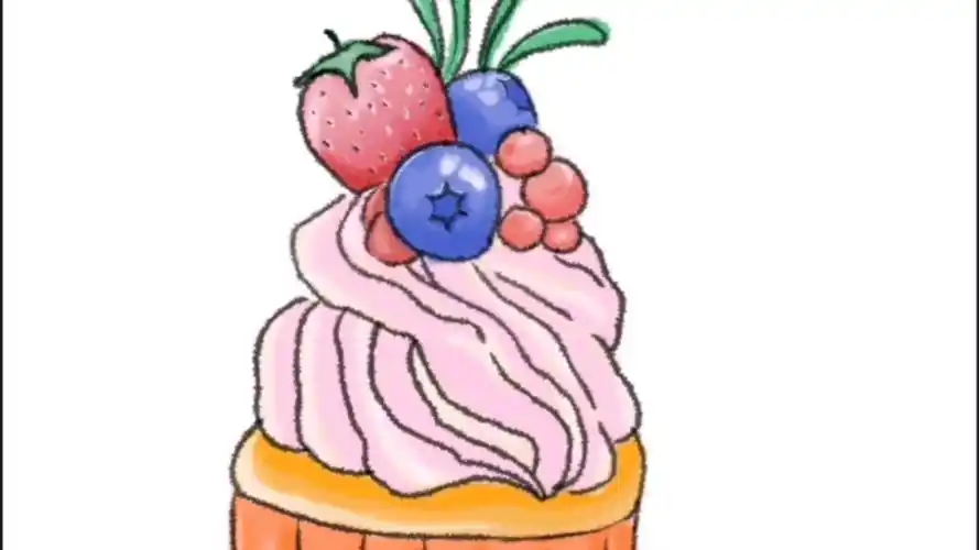 [ 简笔画-冰淇淋甜点 ]挑战一百天学会画画!(54/100)