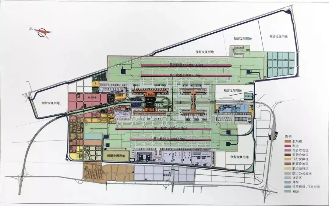 浦东国际机场总体规划(2015年)2019年,经过3年多的建设,浦东国际机场