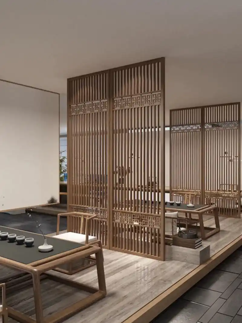 栅栏隔断客厅玄关饭店办公室花格分 - 抖音