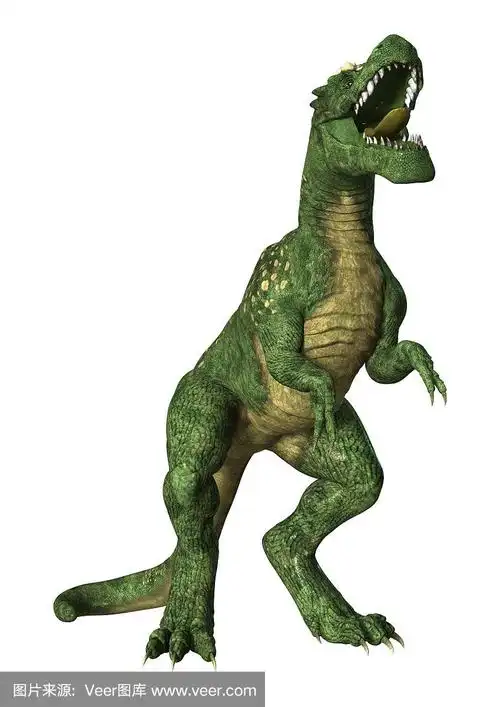 3d渲染恐龙霸王龙在白色