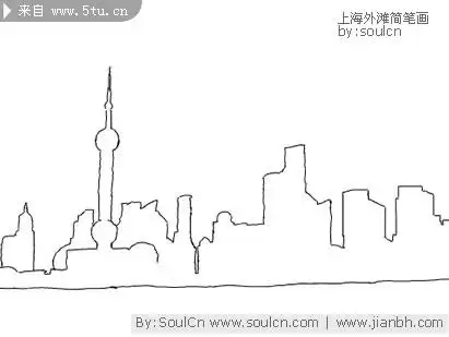 上海东方明珠线条画,flash作品-原创鼠绘/手绘作品-百图汇设计素材