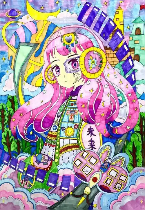 小学部西安市青少年科技创新大赛获奖科幻画作品展示_指导_年级_未来