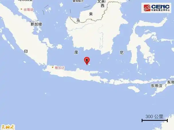 印尼爪哇岛海域:4小时内,两次6级以上地震!