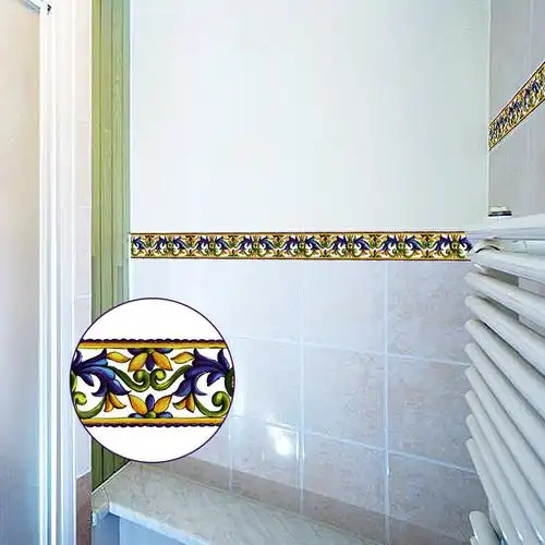 【腰线007】厨房卫生间浴室墙面腰线墙贴玄关踢脚线 自粘瓷砖贴墙