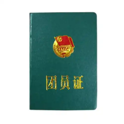 国产 标准 中国共青团团员证 磨砂革封面 尺寸:8*11.