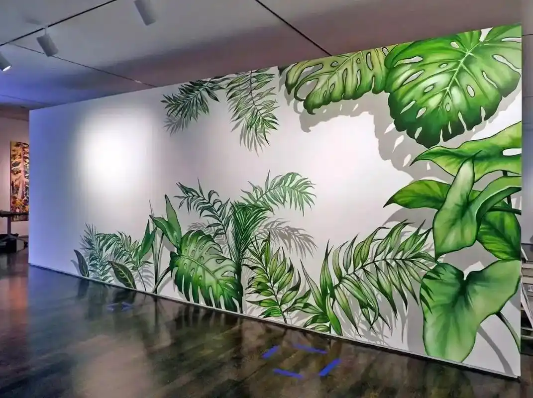 背景墙彩绘.这种风格是你的菜吗#墙体彩绘 #纯手绘 #壁画师 - 抖音