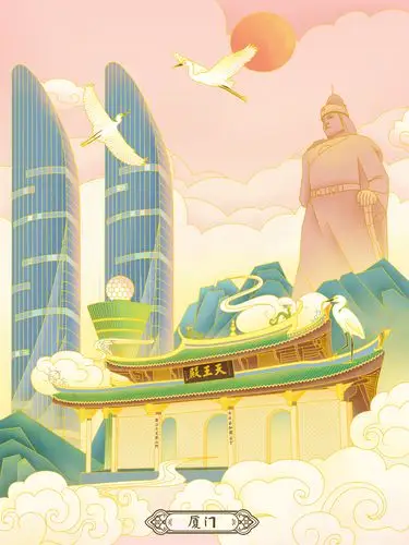 美丽中国-厦门|插画|创作习作|拇指妹妹 - 原创作品 - 站酷 (zcool)