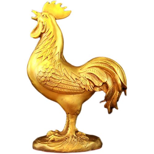 纯铜鸡的摆件风水招财大公鸡金鸡报晓鸡家居十二生肖吉祥物工艺品