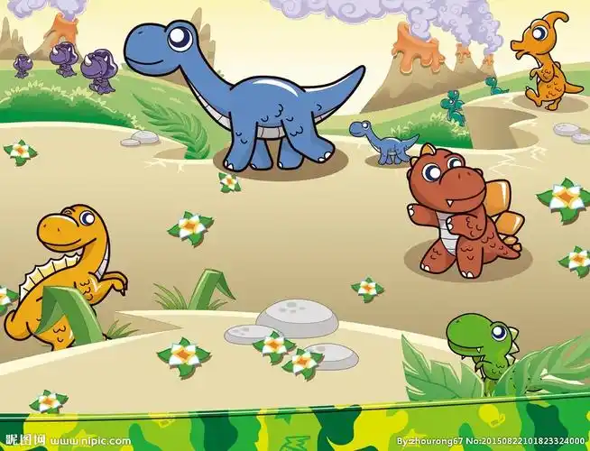 恐龙乐园设计图__风景漫画_动漫动画_设计图库_昵图网nipic.com