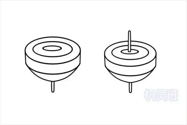 怎么教孩子简单画旋转的陀螺简笔画步骤图解
