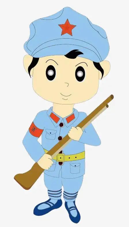 士兵简笔画解放军战士的枪简笔画画军人扛枪简笔画背枪的战士简笔画