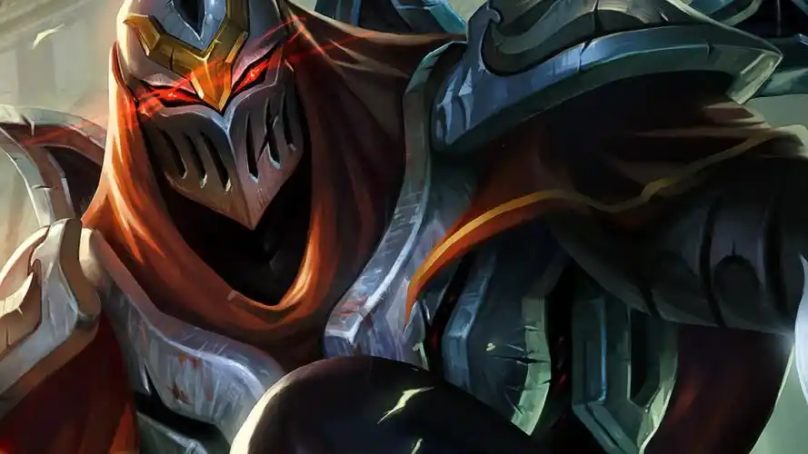 lol:faker的成名英雄,影流之主劫原画壁纸创作过程,第三张帅炸