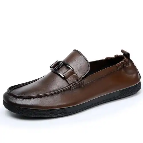 春季新款乐福鞋男士时尚商务休闲皮鞋男透气舒适一脚蹬豆豆鞋