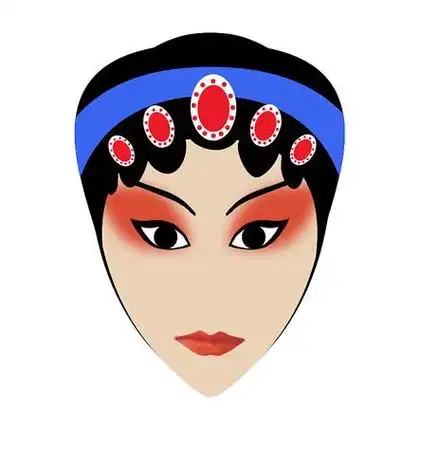 女戏曲脸谱简笔画