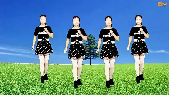 「糖豆」广场舞《兔子舞》dj歌曲,步子舞32步动作超简单-舞蹈视频