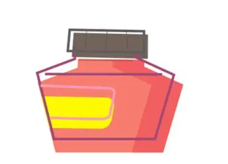 墨水瓶倒了的简笔画