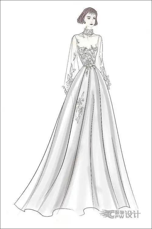 效果图-婚纱礼服设计-服装设计