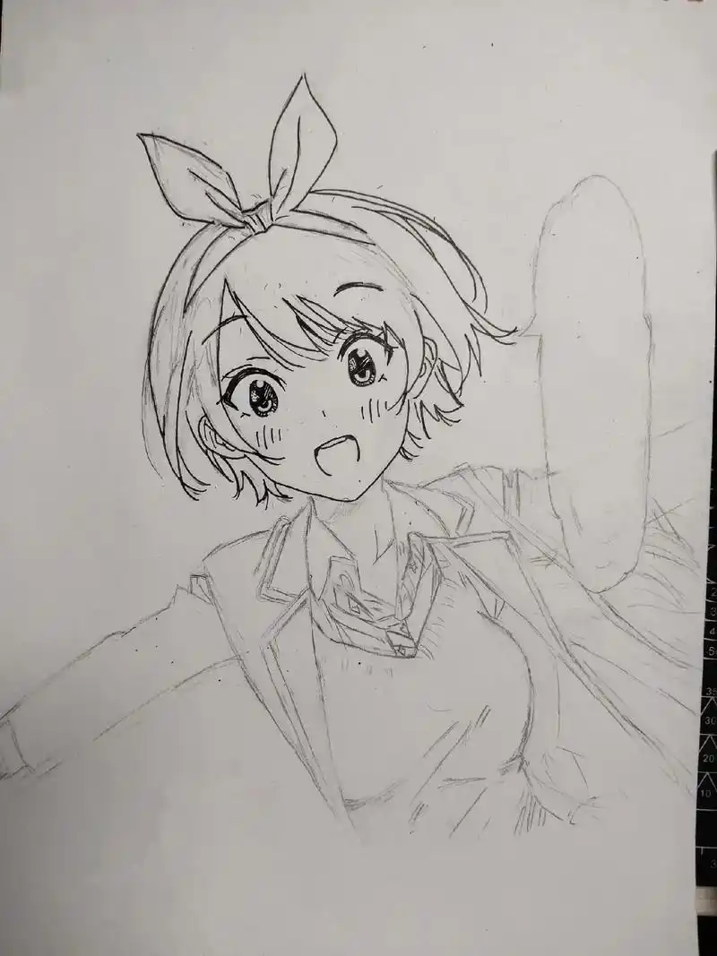 画一只瑠夏 #临摹 #绘画 #动漫手绘  - 抖音